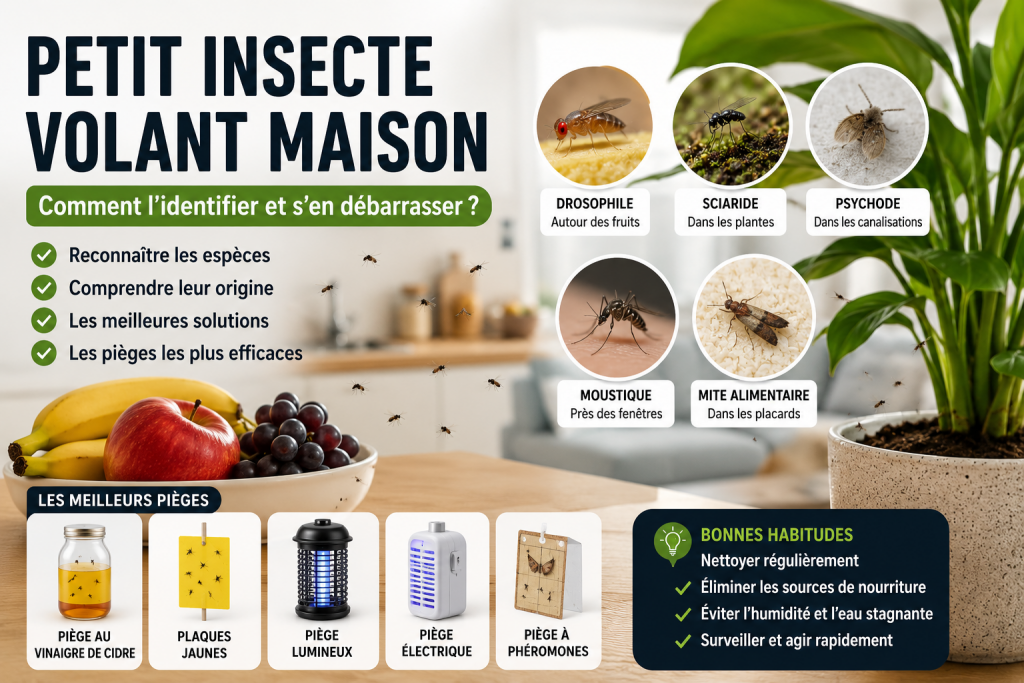 Petit insecte volant dans la maison