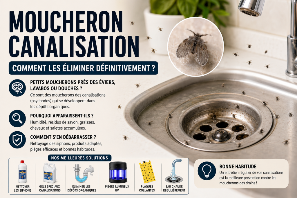 Moucheron canalisation : comment les éliminer définitivement ?